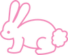 alt="cruelty-free icon, pink bunny graphic, vegan lash brand symbol"