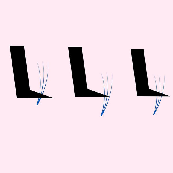 correct way to grab your volume fans with lash tweezers