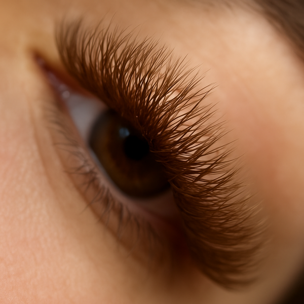 brown YY lashes, 4D YY lashes, vegan lash extensions, classic lash application, clover lash extensions, natural volume lashes, cruelty-free lash extensions, brown eyelash extensions, YY fan lashes, soft brown lash fans, dark brown y lashes, brown lashes, w lashes, 3d lashes, 2d lashes, 4d lashes
