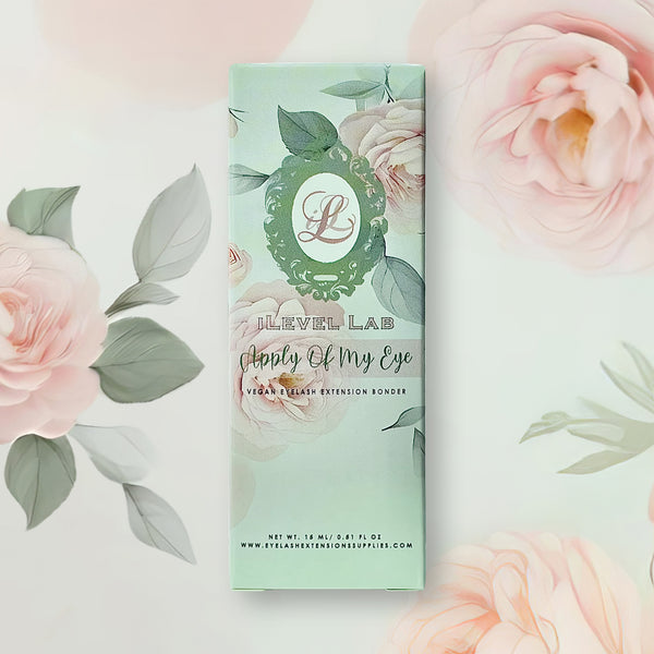 alt="Lash adhesive bonder for lash extensions with apple scent in product packaging for professional lash artists"