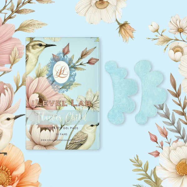 Lash gel pads,  lash gel pads for lash extensions, blue cloud shaped gel pads, cloud shaped gel pads, collagen infused gel pads, lint-free gel pads, soothing lash pads, hydrating gel pads
