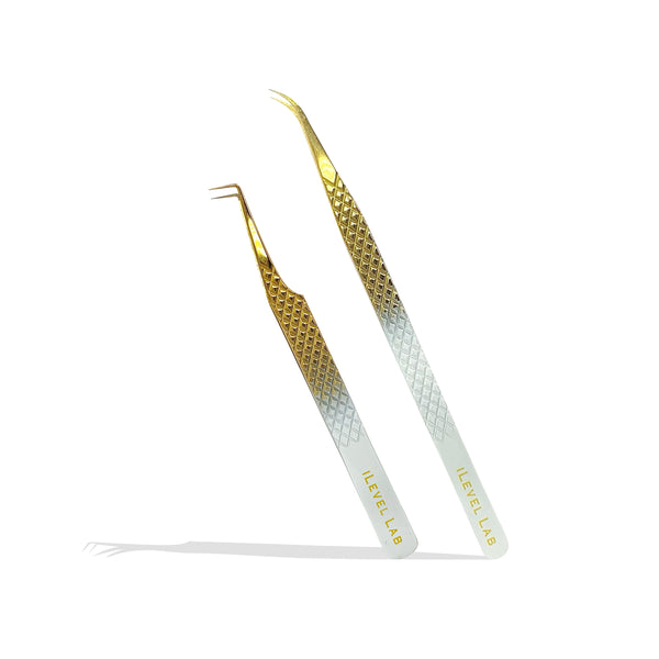 fiber tip lash tweezers, fiber tip precision tweezers for lash extensions, mega volume lash extension tweezers, diamond grip lash tweezer, isolation lash tweezers, professional lash tweezer set