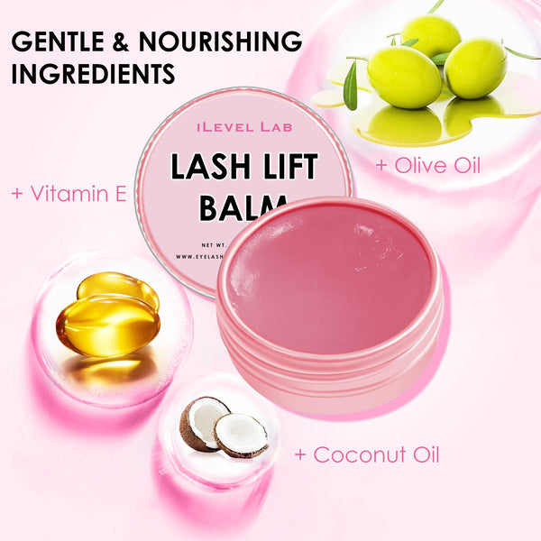 Lash lift balm with olive oil, coconut oil, and vitamin E on a white background, lash lift, lash lifting, lash lift and tint, lash lift sample, lash lift sample pack, lash lift sachet, brow lifting lotion, Vegan brow lamination kit, brow lamination kit, brow lamination kit, eyebrow lamination kit, brow kit, brow lifting