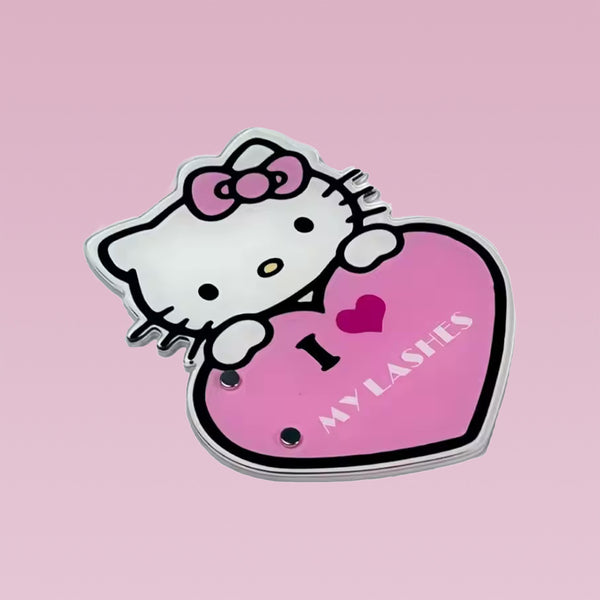  Kitty pink heart palette, Mini magnetic palette, lash organizer, eyelash extension organizer, tweezer organizer, tweezer holder, lash extension tweezer organizer, lash extension tweezer holder, lash extension tweezer palette, application tools, lash palette