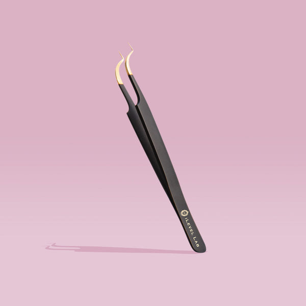 INNER CORNER TWEEZER, OUTER CORNER TWEEZER, VOLUME LASH EXTENSION APPLICATION, CLASSIC LASH EXTENSION APPLICATION, THE GODFATHER TWEEZERS, LASH EXTENSION TWEEZERS, HAND MADE TWEEZERS, HAND TESTED TWEEZERS, 35 degree angled lash tweezer. 35 degree lash tweezers